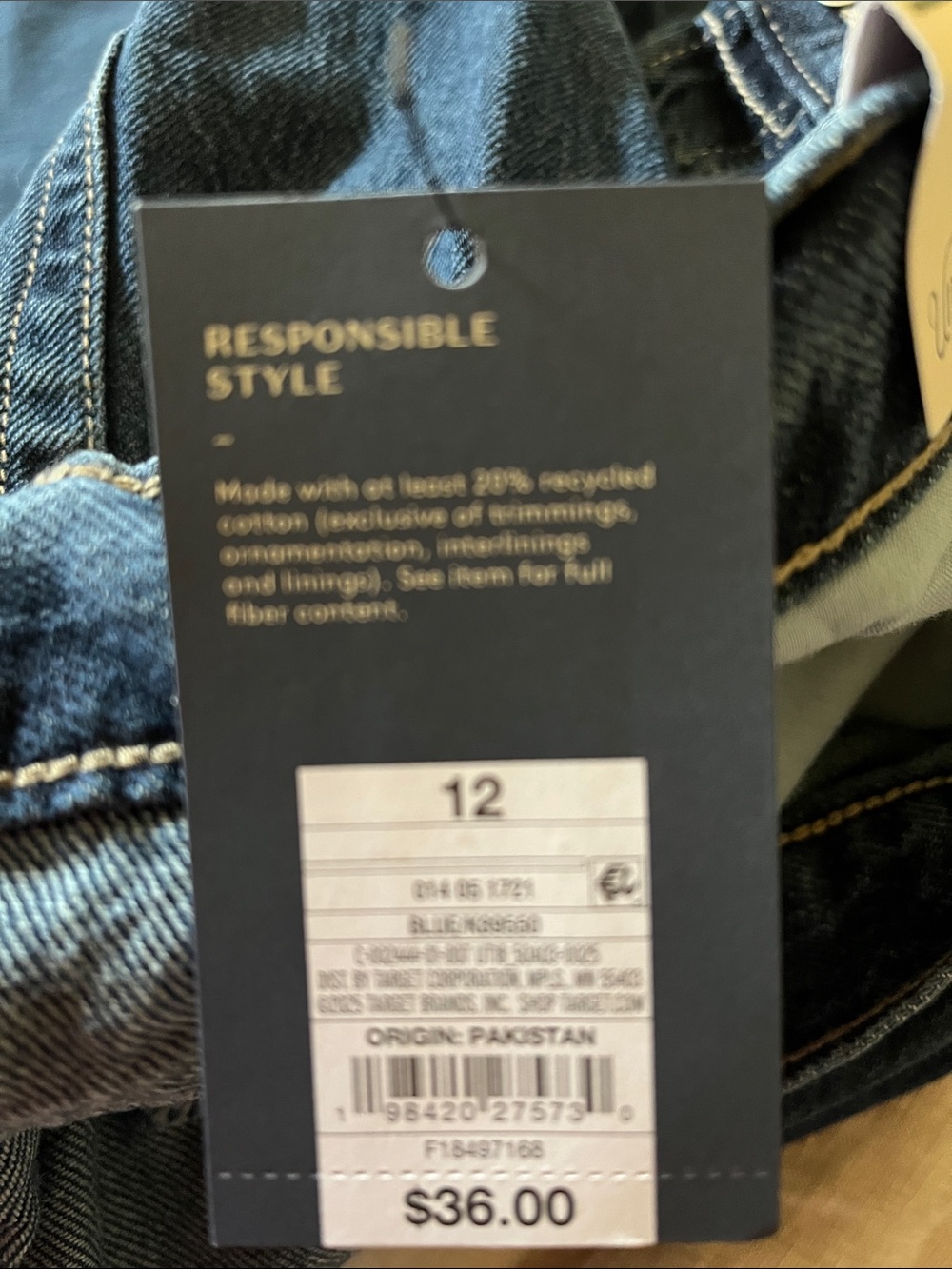 Universal Threads Barrel Ankle Jeans - Dark Wash 12 - Picture 2 of 8